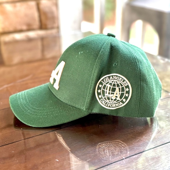 A Baseball Cap Hat Adjustable Strapback Embroidered Logo Green Y2K Streetwear - Picture 5 of 5